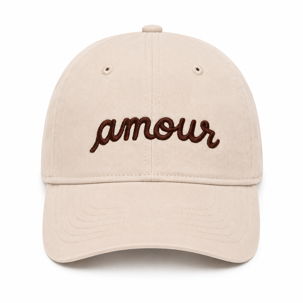 Casquette brodée Amour Marron — photo complémentaire 2