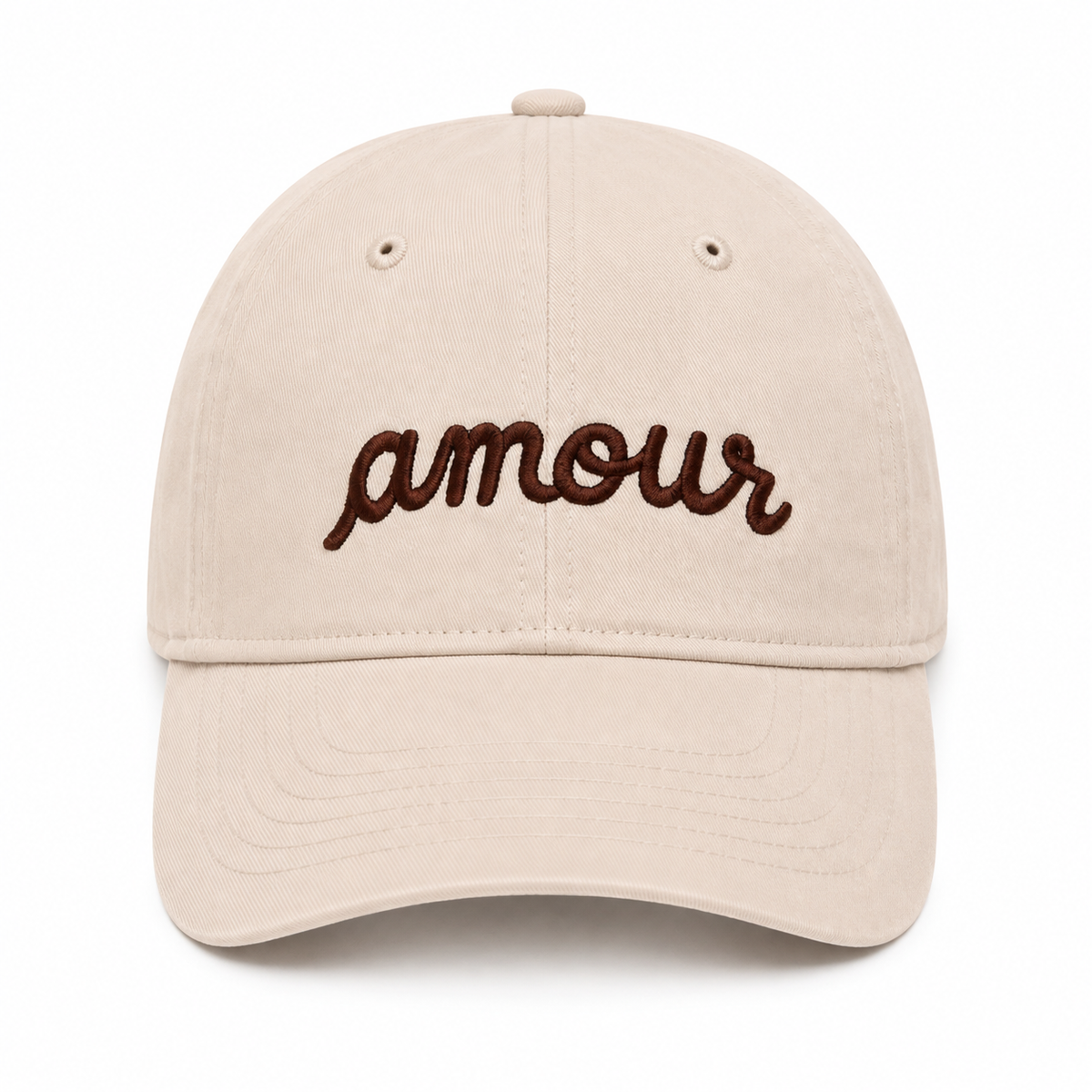 Casquette brodée Amour Marron — photo complémentaire 2