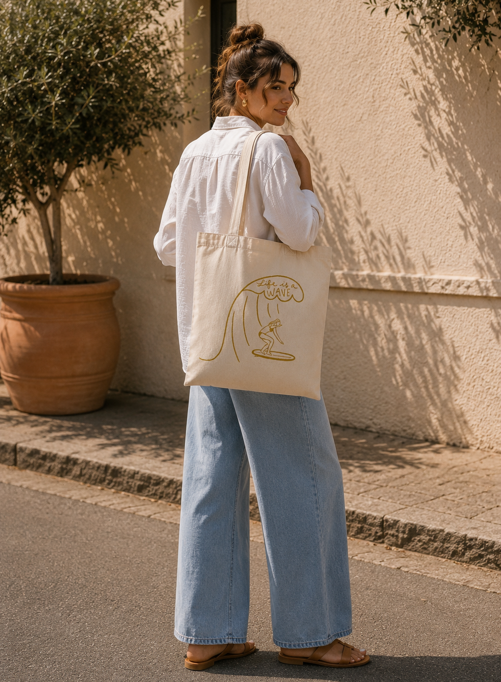 Tote Bag Life Is A Wave — photo complémentaire 1