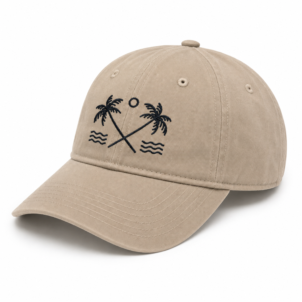 Casquette brodée Palmier Marron — photo complémentaire 1