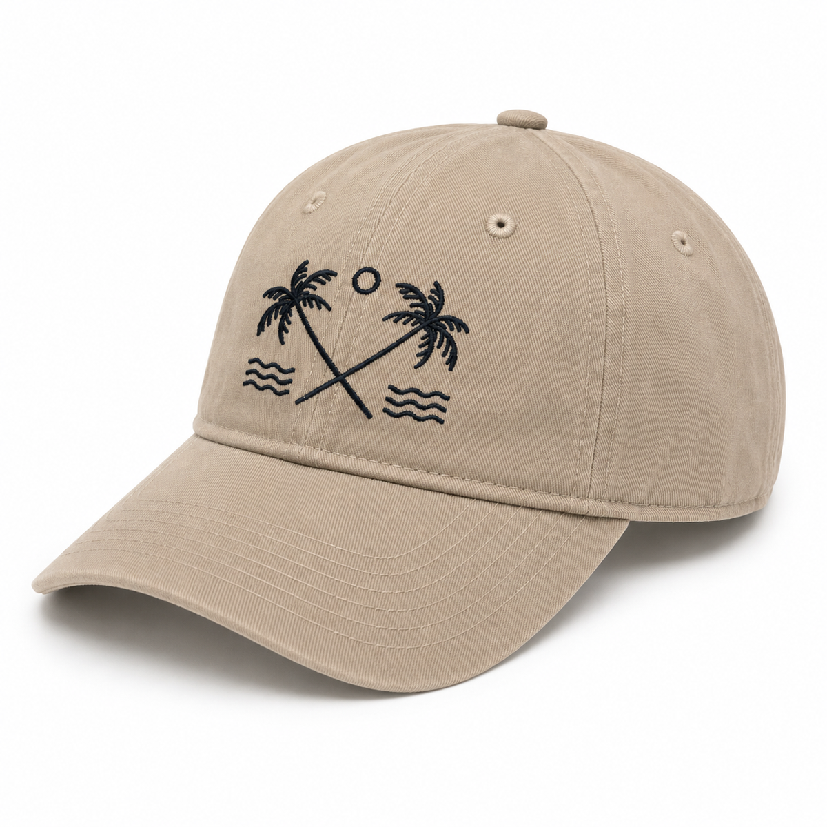 Casquette brodée Palmier Marron — photo complémentaire 1