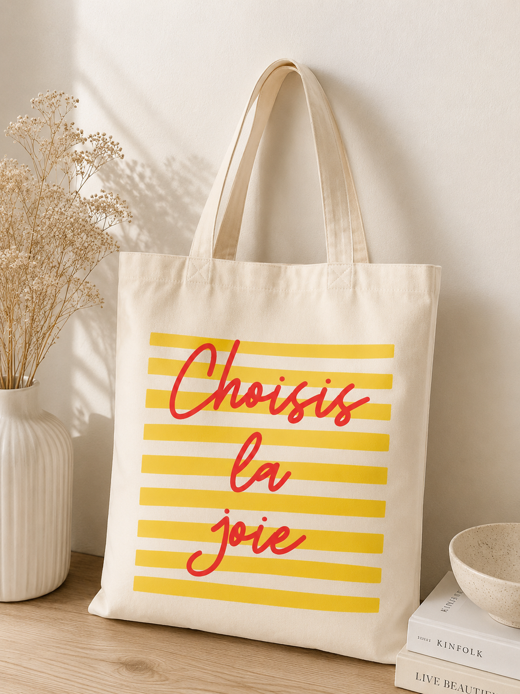 Tote Bag Choisis la joie — photo principale
