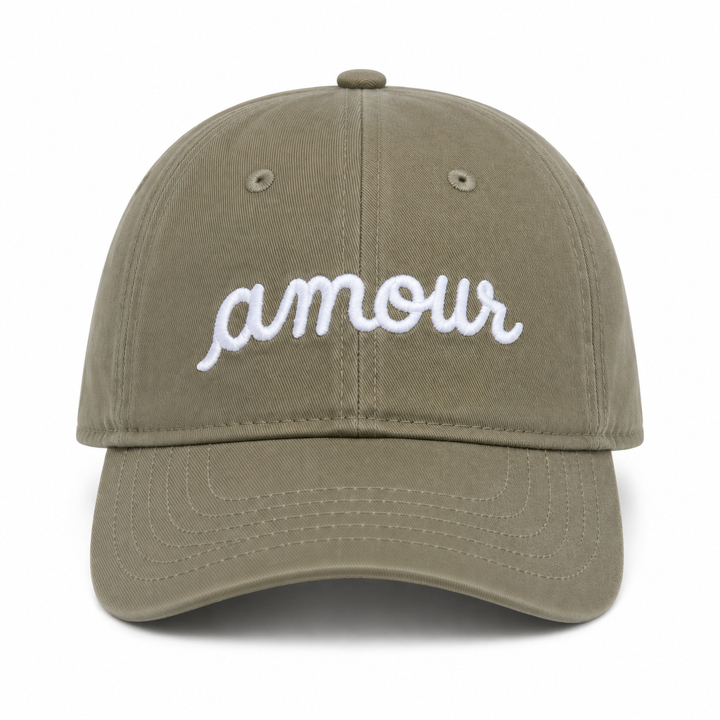 Casquette brodée Amour Kaki — photo complémentaire 2