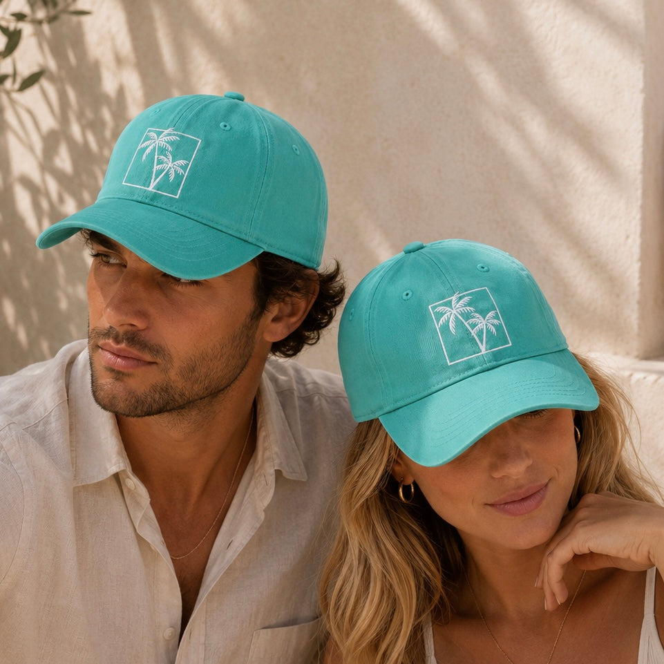 Casquette brodée Palmier Bleu — photo principale