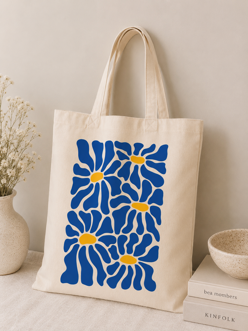 Tote Bag Fleurs Bleues — photo principale