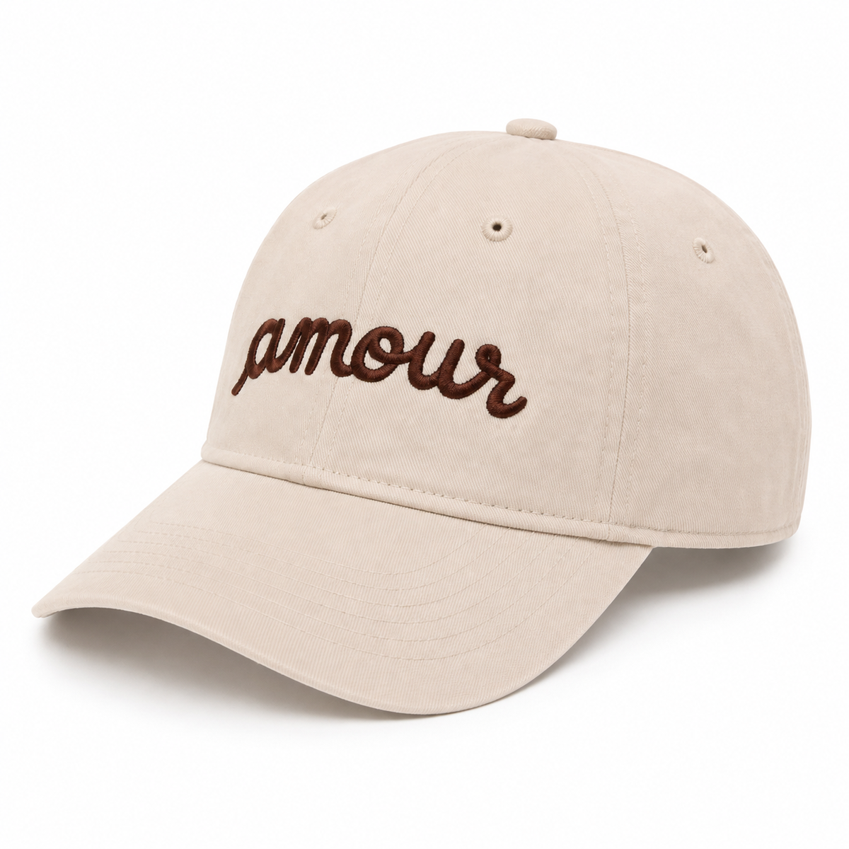 Casquette brodée Amour Marron — photo complémentaire 1