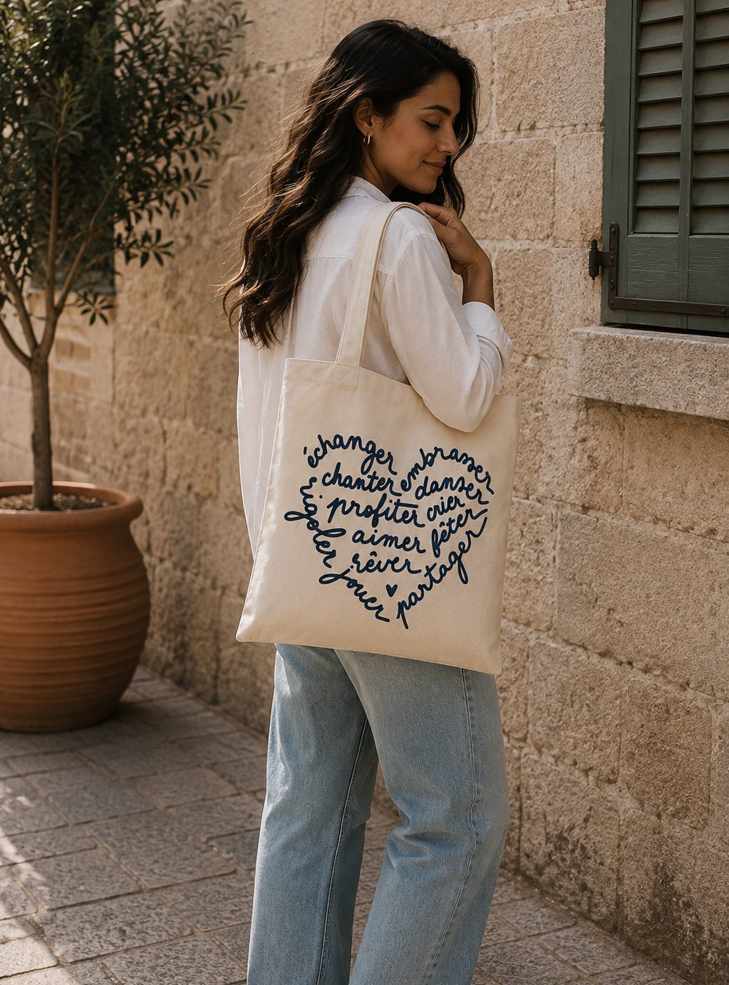 Tote Bag Cœur Mots d’Amour — photo complémentaire 1