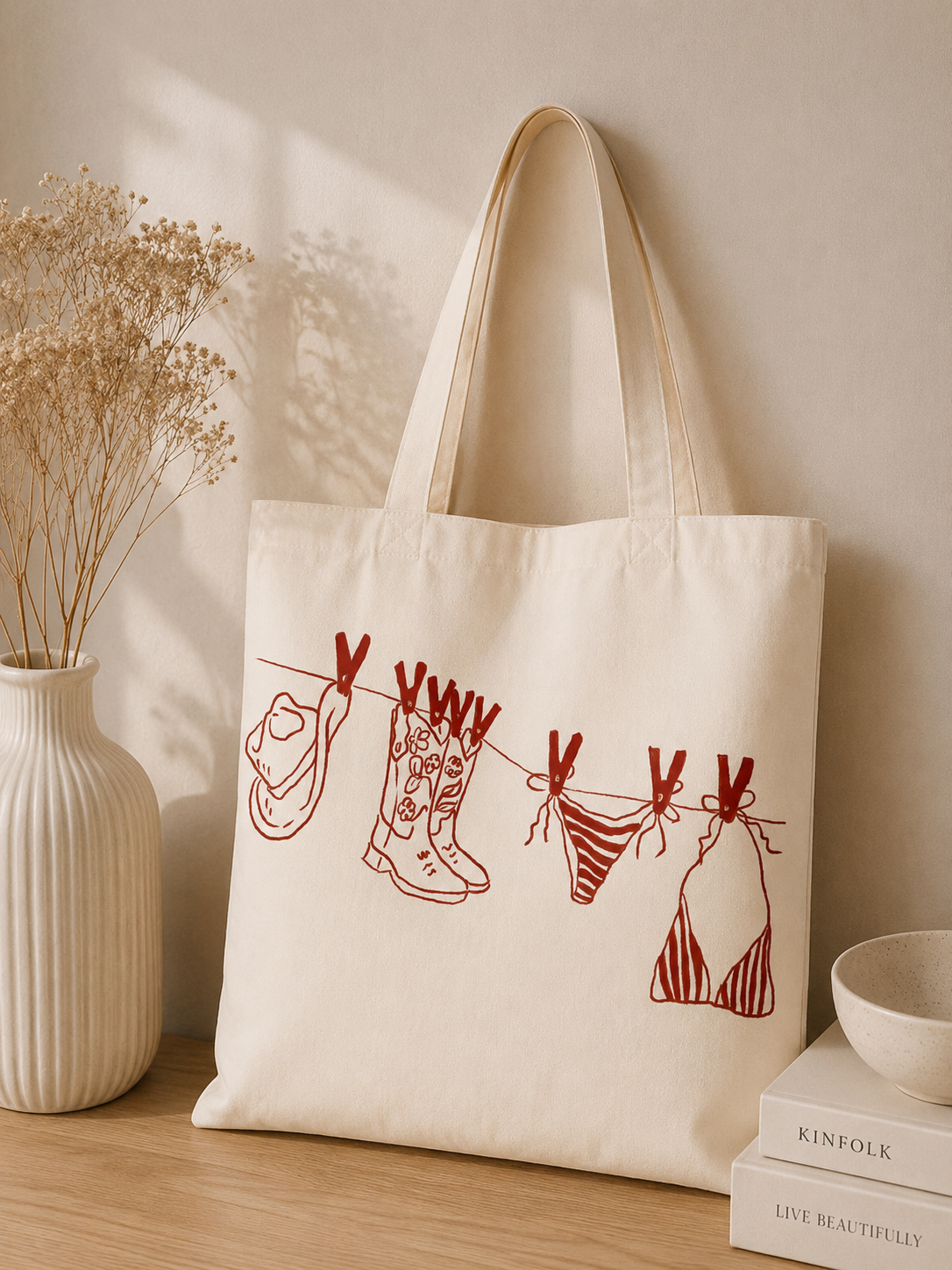 Tote Bag Linge Étendu — photo principale