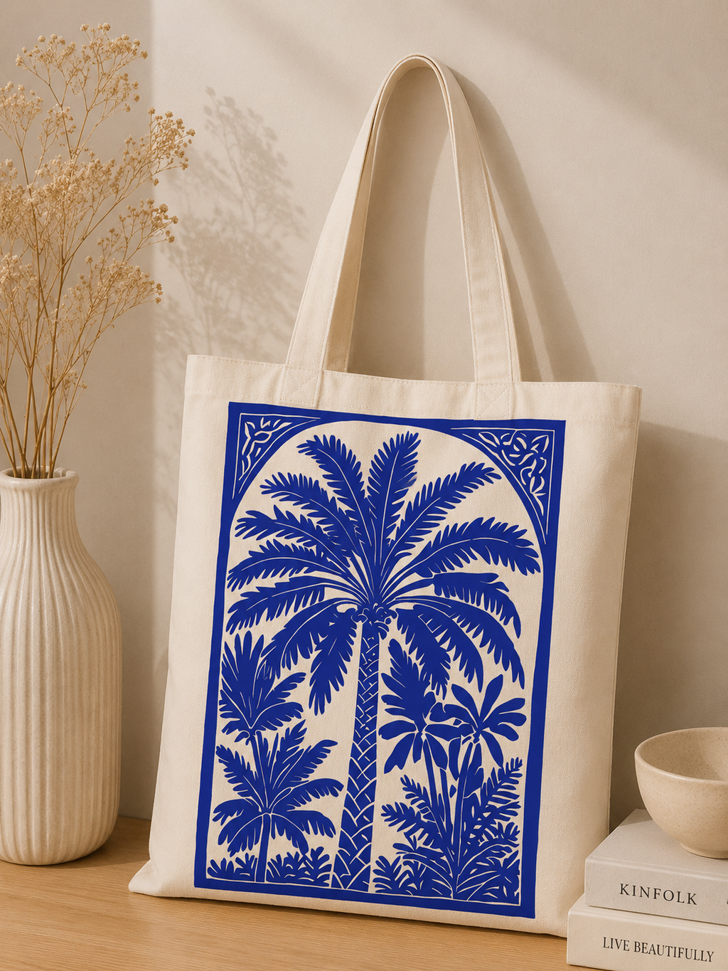Tote Bag Palmier Bleu — photo principale