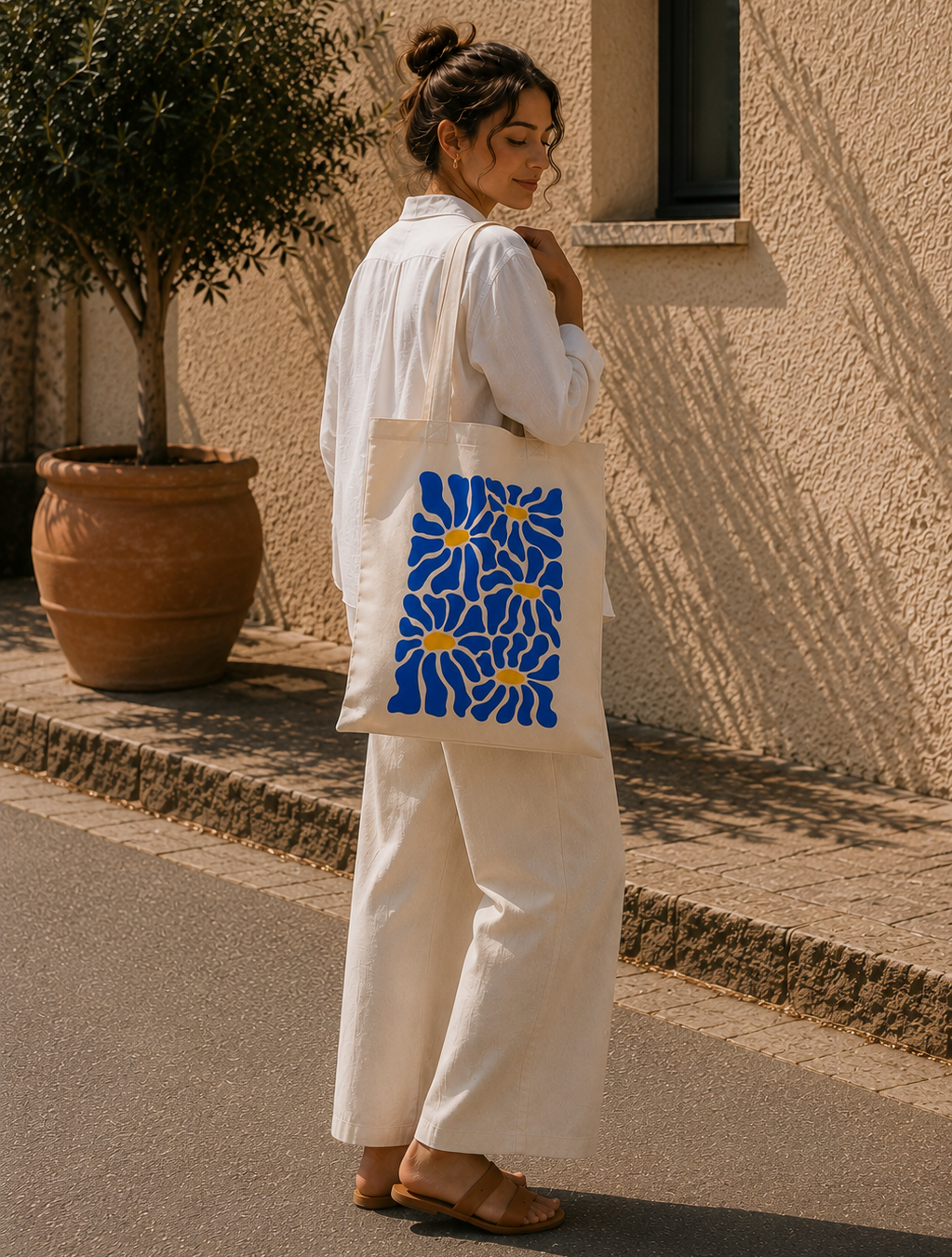 Tote Bag Fleurs Bleues — photo complémentaire 1