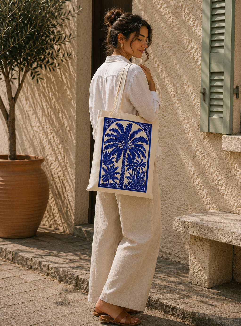 Tote Bag Palmier Bleu — photo complémentaire 1
