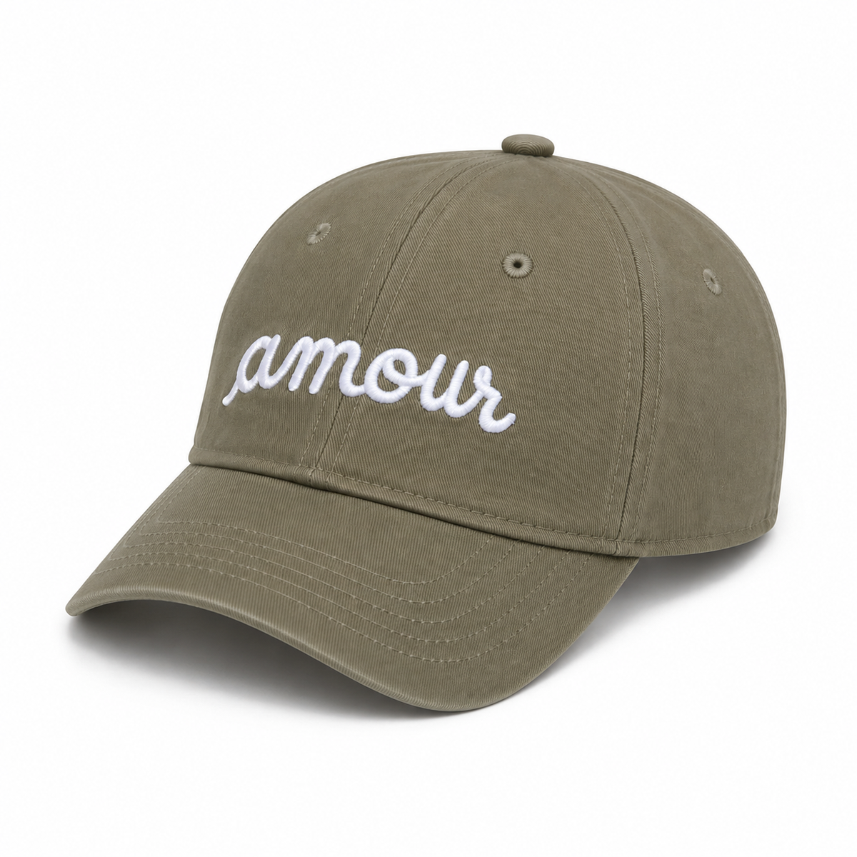 Casquette brodée Amour Kaki — photo complémentaire 1