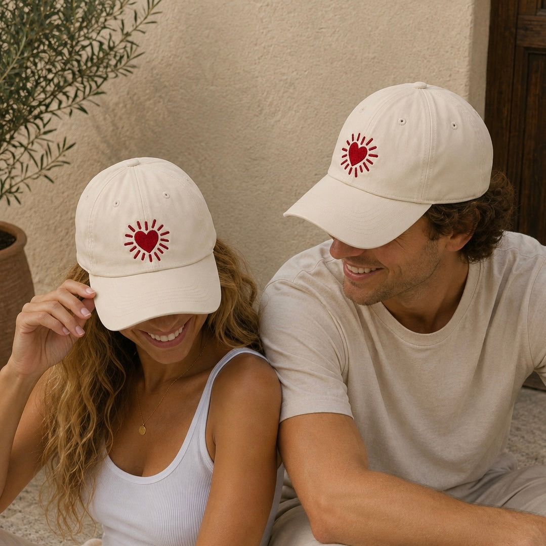 Casquette brodée Cœur Rouge Sunny Society, photographie principale